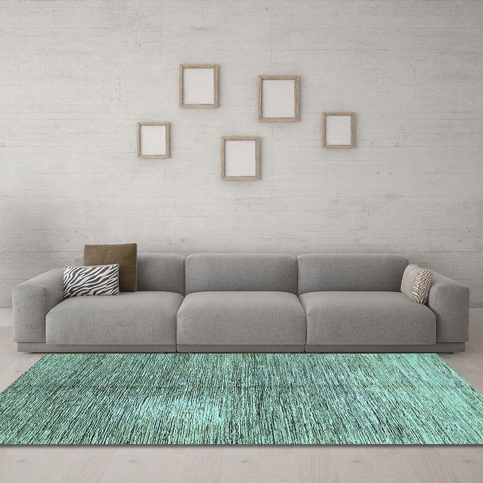 Machine Washable Abstract Light Blue Modern Rug in a Living Room, wshabs390lblu
