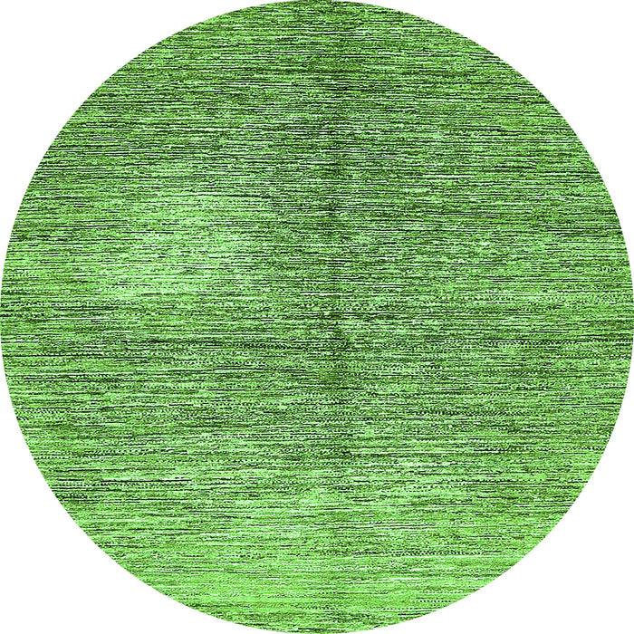 Round Abstract Green Modern Rug, abs390grn