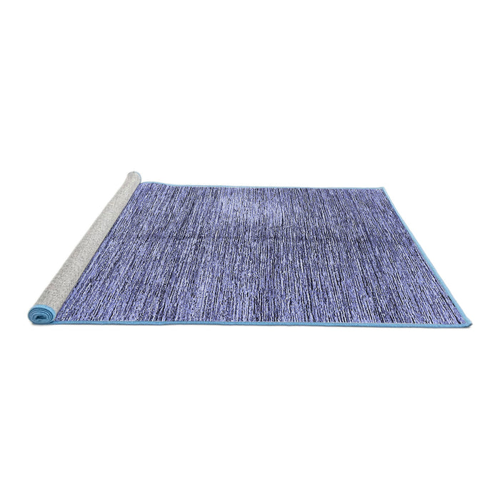 Sideview of Machine Washable Abstract Blue Modern Rug, wshabs390blu