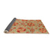 Sideview of Abstract Orange Red Modern Rug, abs3910