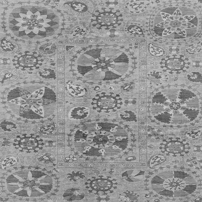 Square Abstract Gray Modern Rug, abs3910gry