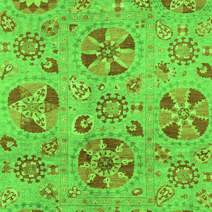 Machine Washable Abstract Green Modern Area Rugs, wshabs3910grn