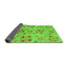 Sideview of Abstract Green Modern Rug, abs3910grn