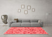 Modern Red Washable Rugs