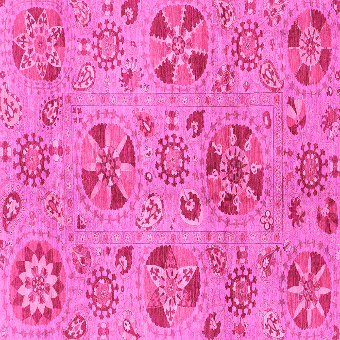 Square Machine Washable Abstract Pink Modern Rug, wshabs3910pnk