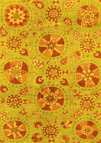 Abstract Yellow Modern Rug, abs3910yw