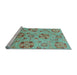 Sideview of Machine Washable Abstract Light Blue Modern Rug, wshabs3910lblu