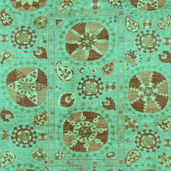 Machine Washable Abstract Turquoise Modern Area Rugs, wshabs3910turq