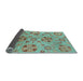 Sideview of Abstract Light Blue Modern Rug, abs3910lblu