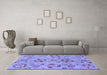 Machine Washable Abstract Blue Modern Rug in a Living Room, wshabs3910blu