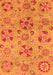 Machine Washable Abstract Orange Modern Area Rugs, wshabs3910org