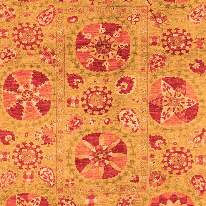 Machine Washable Abstract Orange Modern Area Rugs, wshabs3910org