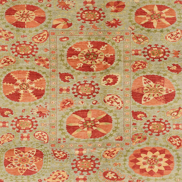 Square Machine Washable Abstract Orange Red Rug, wshabs3910
