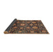 Sideview of Abstract Bakers Brown Modern Rug, abs3911