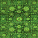 Square Abstract Green Modern Rug, abs3911grn