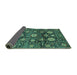 Sideview of Abstract Turquoise Modern Rug, abs3911turq