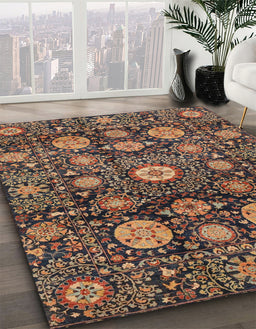 Abstract Bakers Brown Modern Rug in Family Room, abs3911