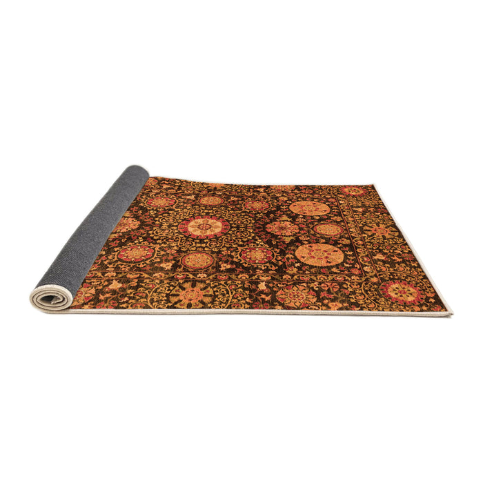 Sideview of Abstract Orange Modern Rug, abs3911org