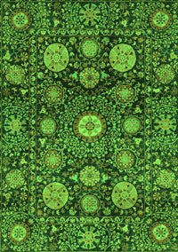 Abstract Green Modern Rug, abs3911grn