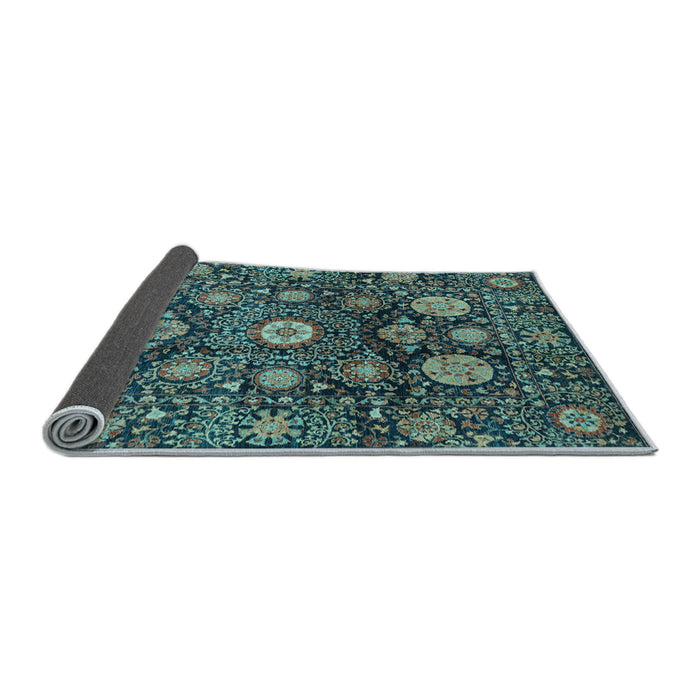 Sideview of Abstract Light Blue Modern Rug, abs3911lblu