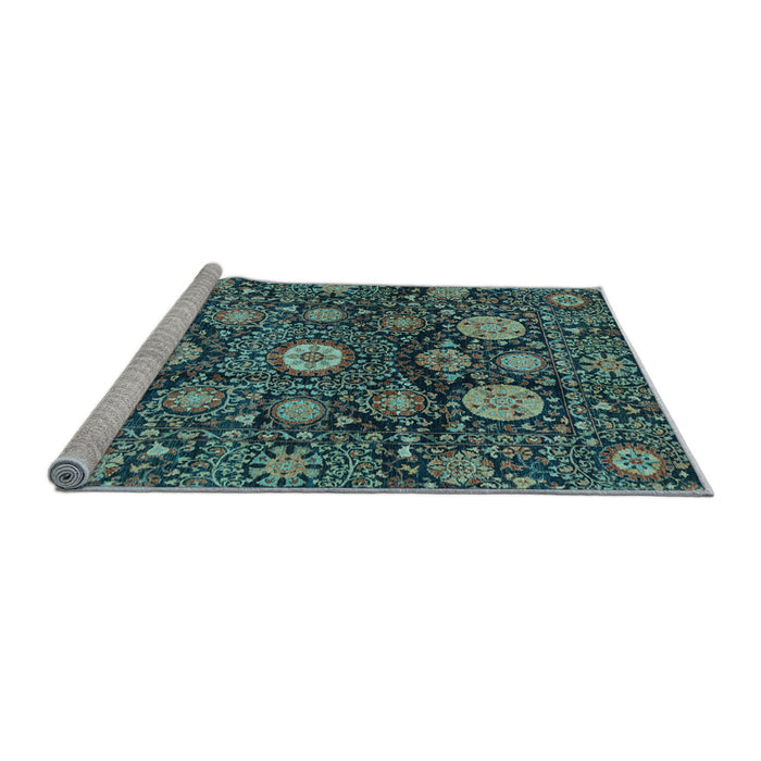 Sideview of Machine Washable Abstract Light Blue Modern Rug, wshabs3911lblu