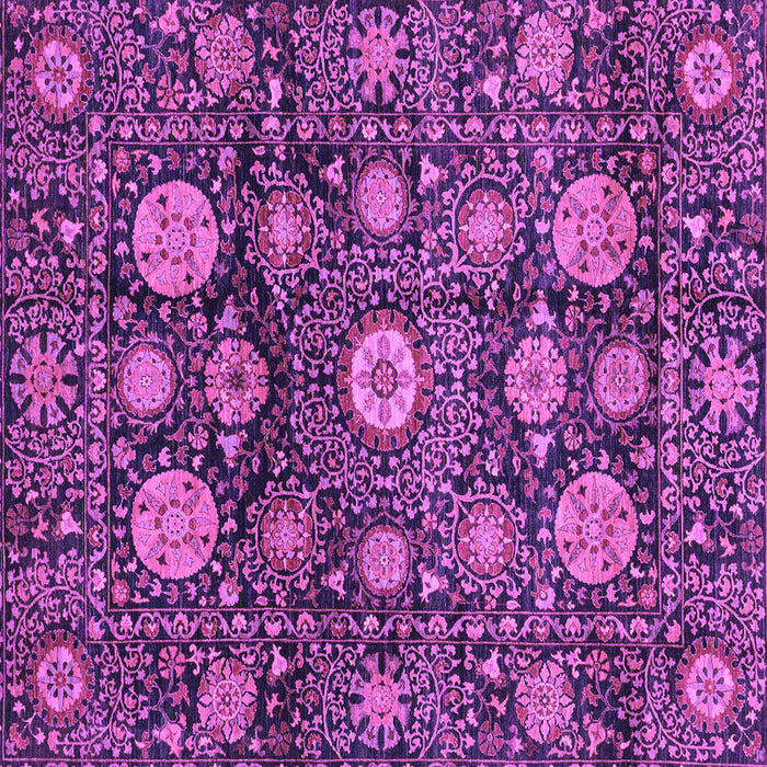 Square Machine Washable Abstract Purple Modern Area Rugs, wshabs3911pur