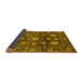 Sideview of Abstract Yellow Modern Rug, abs3911yw