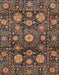 Machine Washable Abstract Bakers Brown Rug, wshabs3911