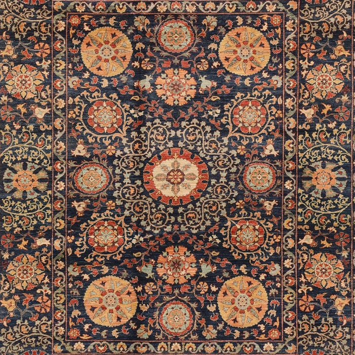 Machine Washable Abstract Bakers Brown Rug, wshabs3911