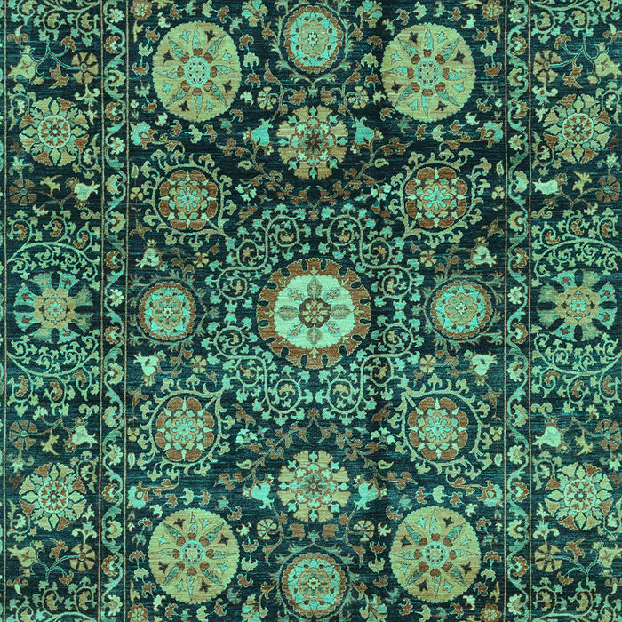 Machine Washable Abstract Turquoise Modern Area Rugs, wshabs3911turq
