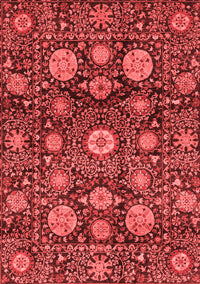 Abstract Red Modern Rug, abs3911red