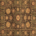 Square Abstract Brown Modern Rug, abs3911brn