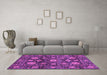 Machine Washable Abstract Purple Modern Area Rugs in a Living Room, wshabs3911pur