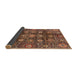 Sideview of Abstract Saffron Red Oriental Rug, abs3912