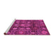 Sideview of Machine Washable Oriental Pink Traditional Rug, wshabs3912pnk