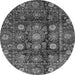 Round Oriental Gray Traditional Rug, abs3912gry