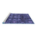 Sideview of Machine Washable Oriental Blue Traditional Rug, wshabs3912blu