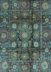 Oriental Light Blue Traditional Rug, abs3912lblu