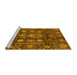 Sideview of Machine Washable Oriental Yellow Traditional Rug, wshabs3912yw