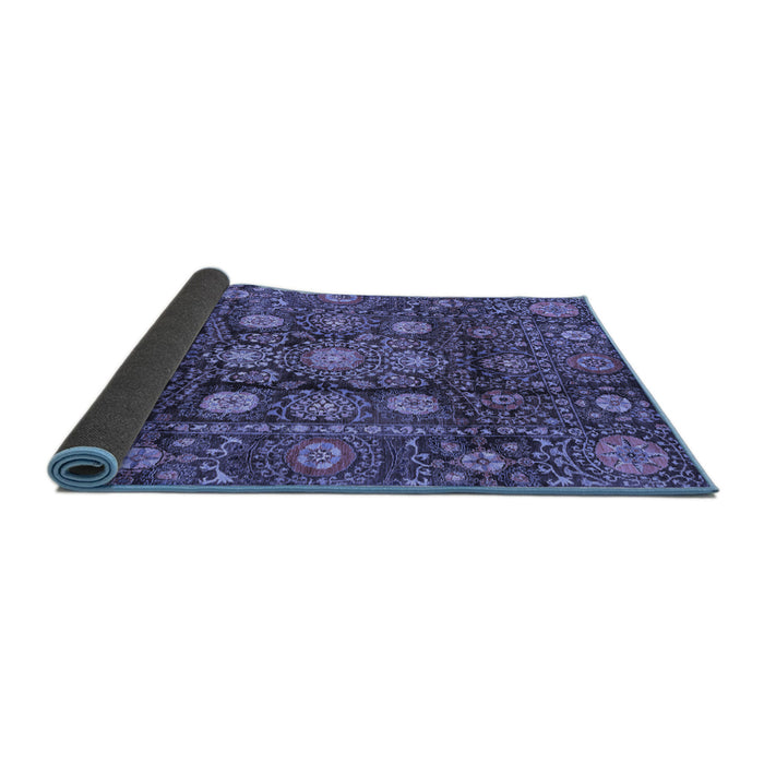 Sideview of Oriental Blue Traditional Rug, abs3912blu