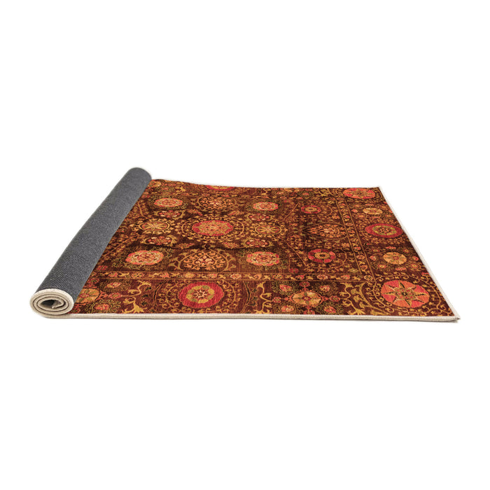 Sideview of Oriental Orange Traditional Rug, abs3912org