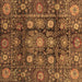 Square Oriental Brown Traditional Rug, abs3912brn