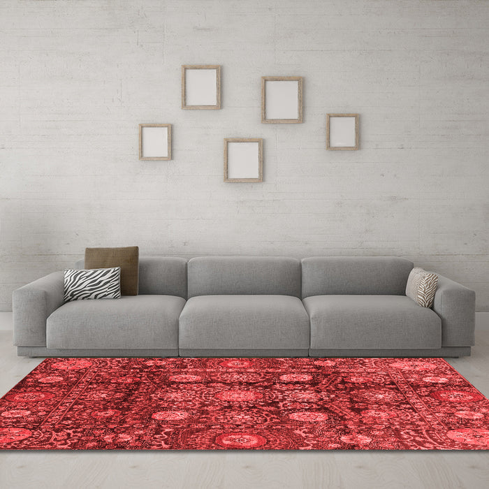 Traditional Red Washable Rugs
