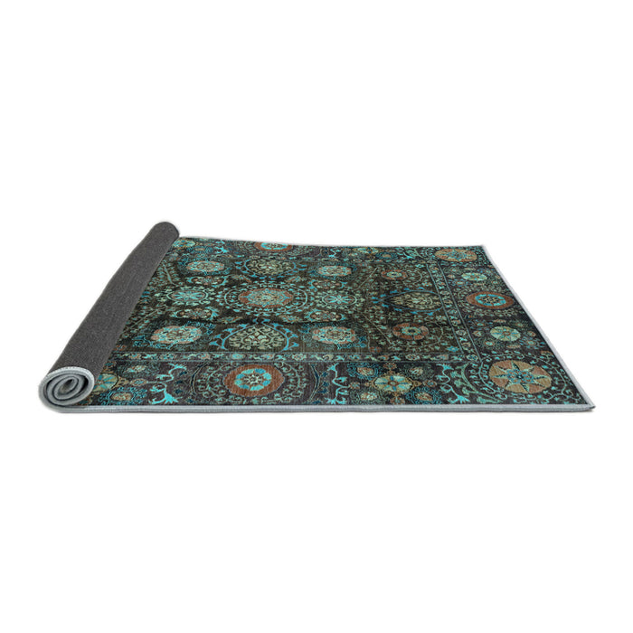 Sideview of Oriental Light Blue Traditional Rug, abs3912lblu