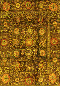 Oriental Yellow Traditional Rug, abs3912yw