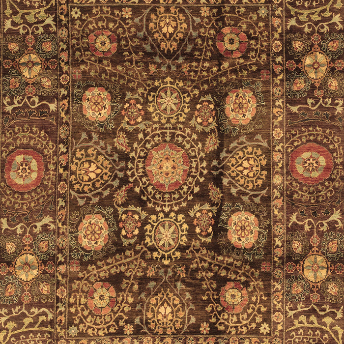 Machine Washable Oriental Brown Traditional Rug, wshabs3912brn