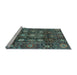 Sideview of Machine Washable Oriental Light Blue Traditional Rug, wshabs3912lblu