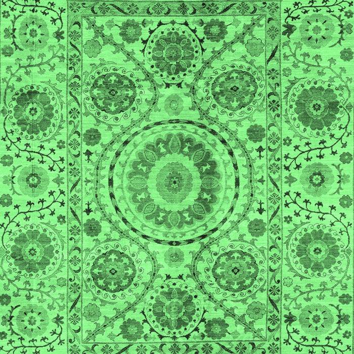 Machine Washable Abstract Emerald Green Modern Area Rugs, wshabs3913emgrn