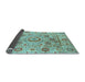 Sideview of Abstract Light Blue Modern Rug, abs3913lblu