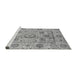 Sideview of Machine Washable Abstract Gray Modern Rug, wshabs3913gry